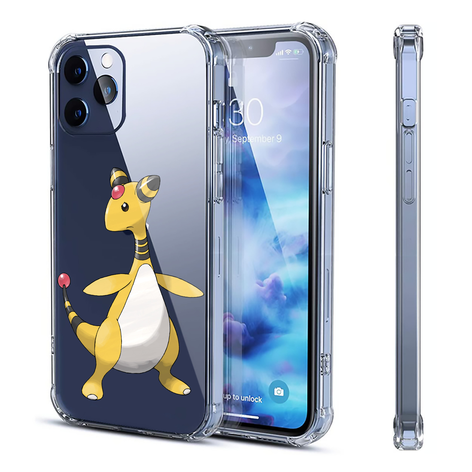 （画像用） ポケットモンスター Pokémon 【iPhone 12シリーズ対応】透明スマホケース（クリアソフトケース）